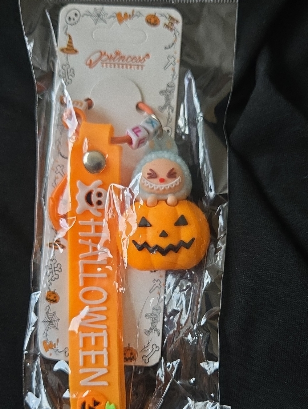 Prince Orange Character Halloween Pumpkin Keychain/Bag Charm Strap.  3 Available